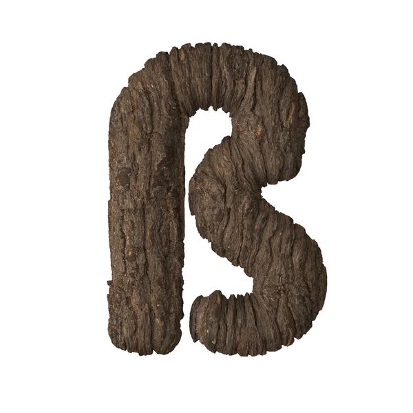나무껍질 글자 - 3 차원 삽화 — 스톡 사진