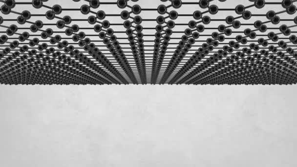 Graphene Single Layer Carbon Atoms Animation — Stock Video