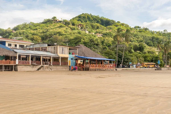 Głównej plaży San Juan del Sur na brzegu Pacyfiku — Zdjęcie stockowe