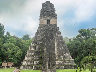 Tikal Temple I, Temple of the Great Jaguar in the main Plaza of  clipart