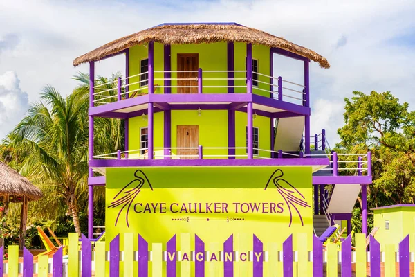 Exterior of the buildings in Caye Caulker Belize. — Stock Photo, Image