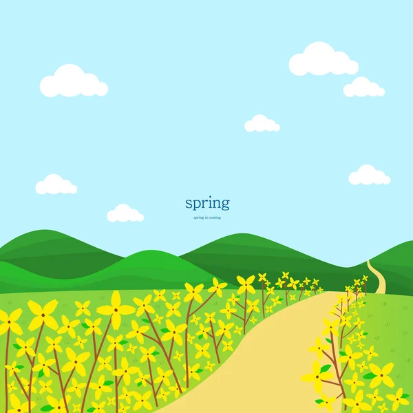 Primavera fiore sfondo — Vettoriale Stock