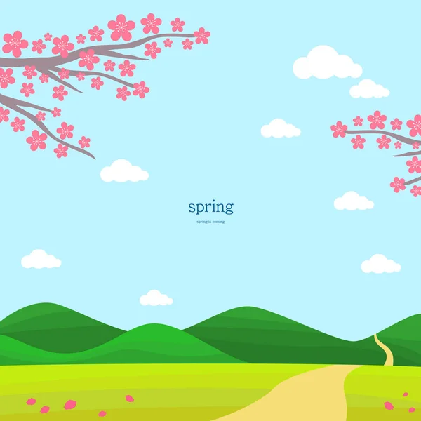Wiosenne tło kwiatu — Wektor stockowy