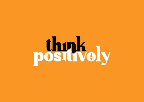 Typografie - positiv denken — Stockvektor