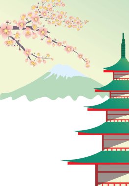 Hazır daveti arka plan-Arakurayama Sengen Park Japonya