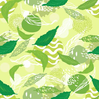 Çay yapraklarıyla kusursuz desen. Yeşil çay..