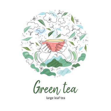 Elleri bardak tutuyor. Bir fincan çay. Çay partisi.