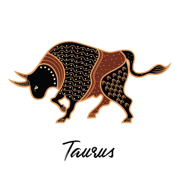 Dierenriem teken Taurus. Het symbool van de astrologische Horoscoop. — Stockvector