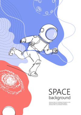 Astronot uzayda koşar. Bir çizgi. Aralıksız çizgi.