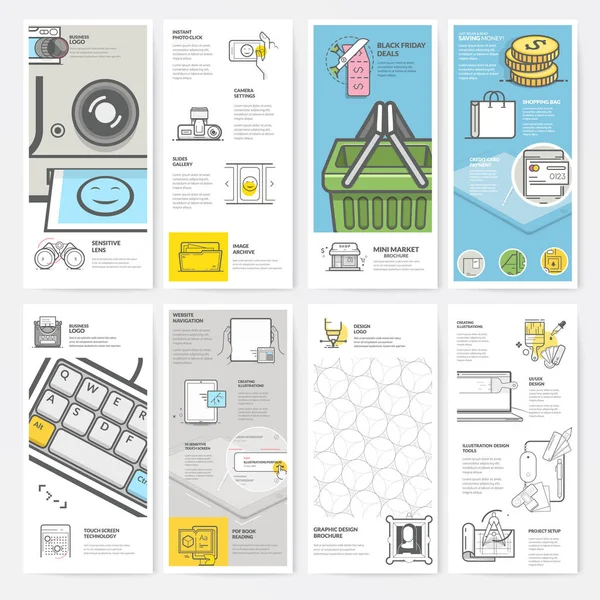 Modèles de collection de brochures — Image vectorielle