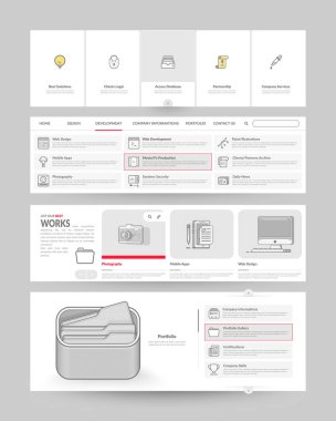 Web sitesi şablon öğeleri ile kavram kutsal kişilerin resmi.