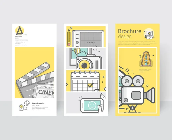 Brochure modelli di design Illustrazioni Stock Royalty Free