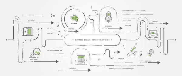 Biznesowych Finansowych Projekt Szablon Transparent Ikonami Wektory Stockowe bez tantiem