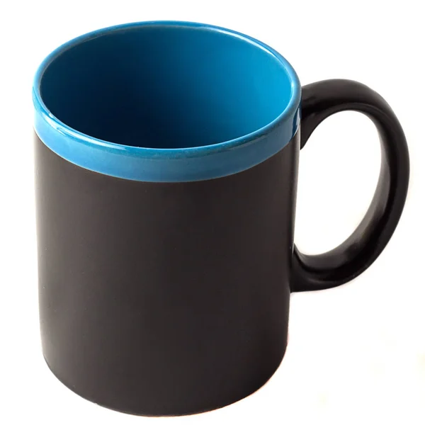 Black cup on a white background — Stock Photo, Image