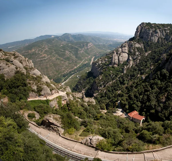 Veduta Delle Montagne Montserrat Una Bella Giornata Estiva Catalogna Spagna — Foto Stock