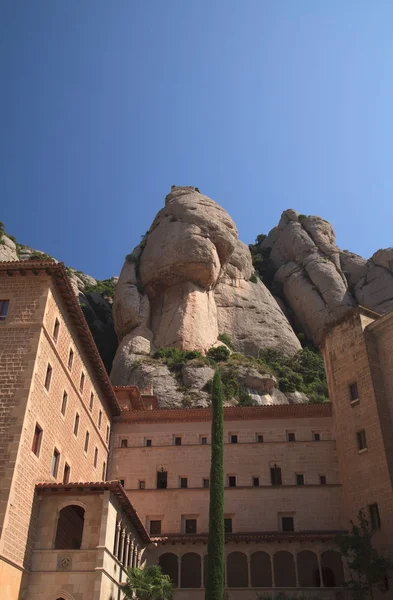 Famosa Abadía Católica Santa María Montserrat Cataluña España —  Fotos de Stock