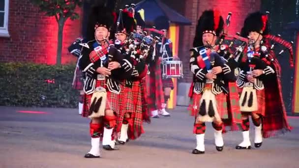 Міжнародні Military Tattoo місті Ystad — стокове відео