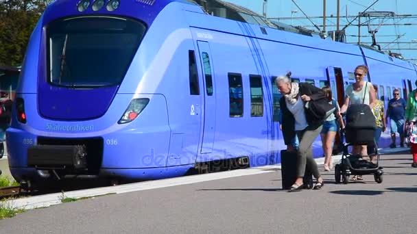 Stazione ferroviaria di Ystad, Svezia — Video Stock