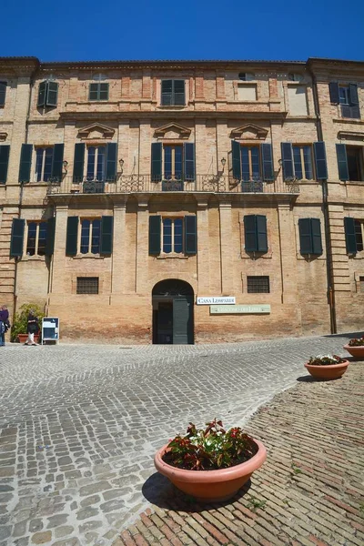 Domů Muzeu Giacomo Leopardi Recanati Marche Itálie — Stock fotografie