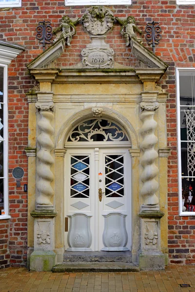 Beautiful Old Wooden Door Toender Slesvig Denmark — Stock Photo, Image