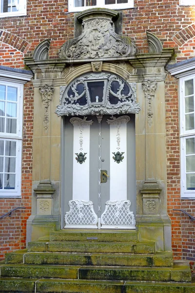 Porta Madeira Velha Bonita Toender Slesvig Dinamarca — Fotografia de Stock