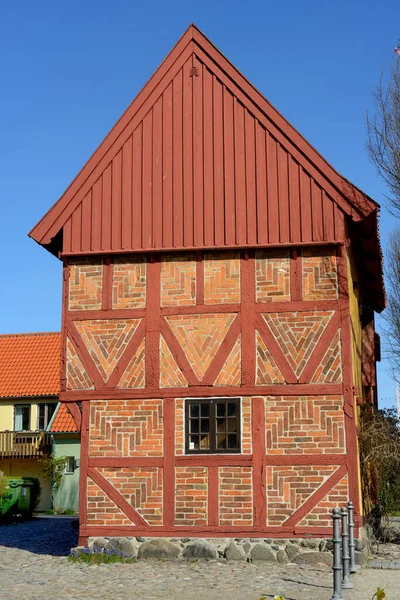 Полудеревянный Старый Дом Истаде Швеция — стоковое фото