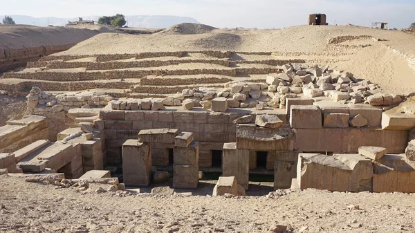 Abydos komplex egyiptomi templom romjai Stock Kép
