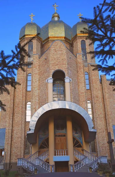 Central Cathedral Union Christian East West Pidvolochysk Város Ternopil Régió — Stock Fotó