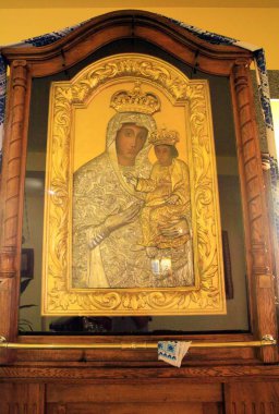 Yunan Katolik Kutsal Varsayımı Univ Lavra bir öğrenci manastırı, antik bir Hıristiyan tapınağı, Lviv bölgesi, Ukrayna, ilginç mimari yapısına sahip eşsiz bir tarihi eser. Kutsal Bakire Hodegetria 'nın mucizevi ikonu..