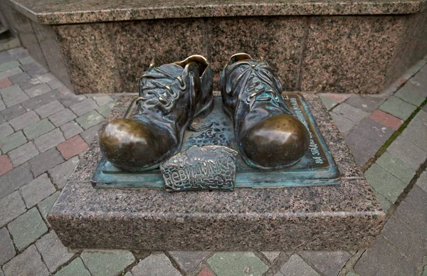 Visões Ternopol Ucrânia Monumento Homem Invisível Dedicado Aos Heróis Romance — Fotografia de Stock