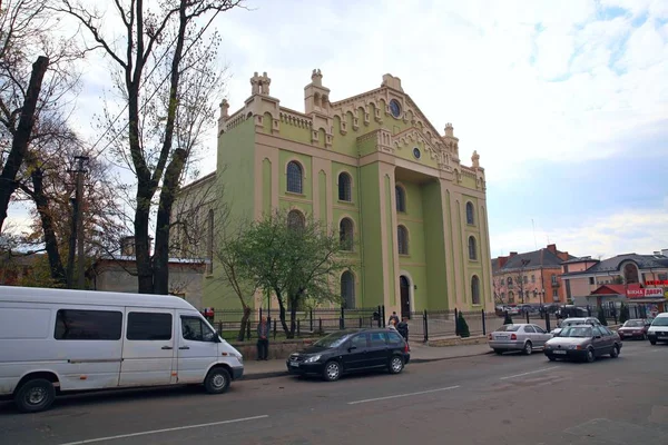 Drohobych的合唱犹太教堂 该建筑的发起人是由Hasidic Tzadik Teitelbaum领导的当地犹太人社区 它始建于1842年至1865年 是欧洲和西乌克兰最大的犹太教堂之一 — 图库照片