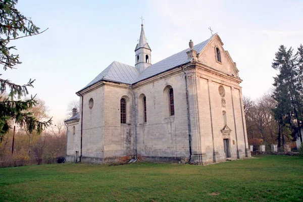 Церковь Святой Троицы 1748 Году Поморьяны Львовской Области Основанная Кальвинистская Стоковое Фото