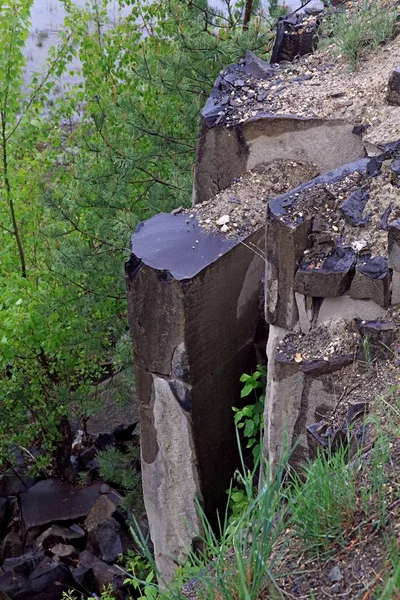 Pilastri Basalto Opera Unica Della Natura Oro Nero Dell Ucraina — Foto Stock