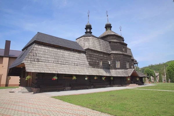 Wooden Church Ascension Lord 1630 Temple Erected Suburb Chortkiv Dolishnaya — Stock Photo, Image
