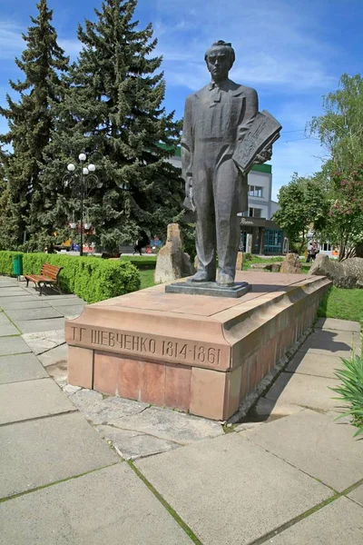 Monument Shevchenko Form Artist Chortkiv Sculptor Vladimir Ropetsky Lviv Journalists — 스톡 사진