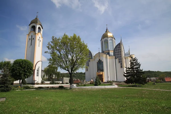 Cathedral of the Holy Apostles Peter and Paul of the Ukrainian Greek Catholic Church,   in the town of Chortkov, Ternopil region, Ukraine. The city received the Magdeburg right in 1522, the same date being the first written mention of Chortkiv
