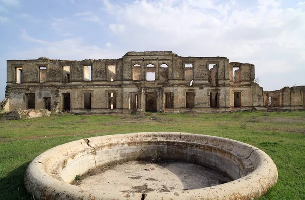 Ruiny Pałacu Księcia Trubetskoya Znajduje Się Miejscowości Kozak Obwód Chersoński — Zdjęcie stockowe