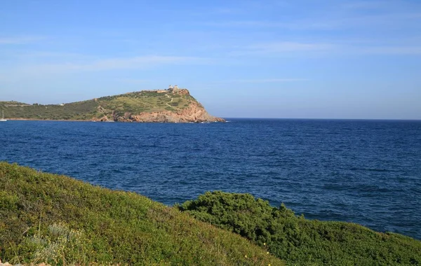 Ruínas Templo Poseidon Lendário Cabo Sounion Grécia Entre Alguns Historiadores — Fotografia de Stock