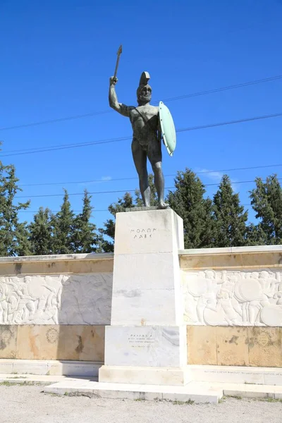 Perslilerin Xerxes Ordusuyla Birlikte Yunanistan Daki Termopyll Vadisi Nde 300 — Stok fotoğraf