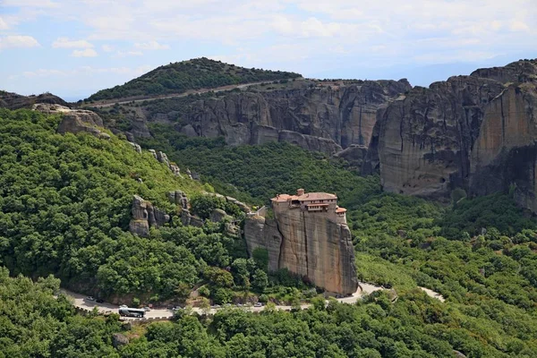 Meteoro Subindo Rochas Nas Montanhas Tessália Norte Grécia Conhecido Desde — Fotografia de Stock