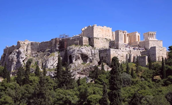 Athenian Acropolis Complex Temples Prayers Were Offered Greek Gods Sacrifices — Stock Photo, Image