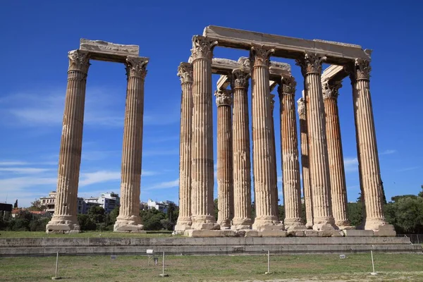 Olympiaon Temple Olympian Zeus Largest Temple Greece Athens 500 Meters — Stock Photo, Image