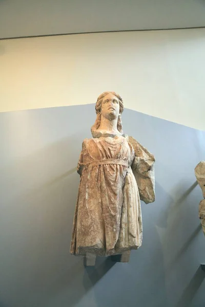 Las Exposiciones Del Museo Delfos Grecia Son Esculturas Estatuas Únicas — Foto de Stock