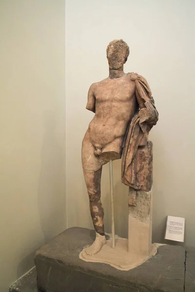 Esposizioni Del Museo Delphic Grecia Sono Sculture Statue Uniche Articoli — Foto Stock