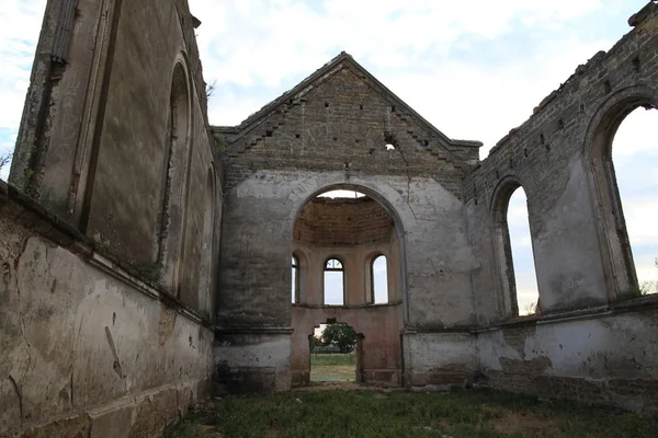 Ruiny Kościoła George Krasnopolie Ukraiński Krasnopllya Jest Wieś Obwodzie Berezansky — Zdjęcie stockowe
