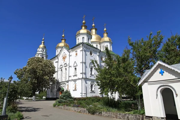 Poltava Santa Cruz Monasterio Ortodoxo Femenino Diócesis Poltava Ucrania Catedral —  Fotos de Stock