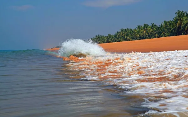 Hindistan Batısındaki Trivandrum Tiruvananthapuram Kenti Yakınlarındaki Issız Plajlar Kerala Nın — Stok fotoğraf