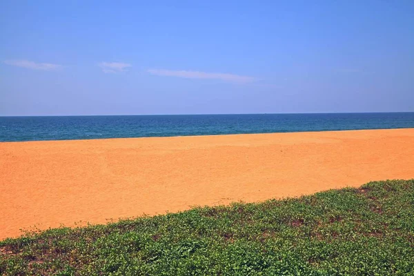 Verlaten Stranden Aan Westkust Van India Buurt Van Stad Trivandrum — Stockfoto