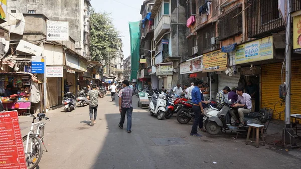 Ruas Movimentadas Cidade Multimilionária Mumbai Oeste Índia Costa Mar Arábico — Fotografia de Stock