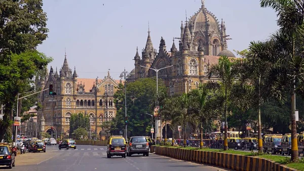 Chhatrapati Shivaji Station Formerly Victoria Terminus Historic Railway Station Indian — Stock Photo, Image